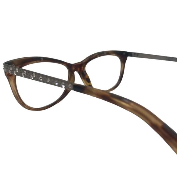 +1.00 FOSTER GRANT Reading Glasses GLAM Crystals Brown Tortoiseshell Frame - Picture 12 of 15